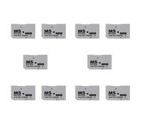 YGBWAOV 10X Lecteur de Carte Adaptateur de Carte Micro-SD TF vers MS Pro Double Slots pour Manette de pour Carte