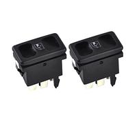 YGBWAOV 2 PCS Voiture Noir en Plastique en Métal en Métal Power Window Bouton de Commande De Commande 191959855 BDP605 pour Golf MK2-1987 1988 1989