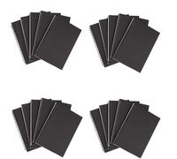 YGBWAOV 20 Pièces SéRies A5 Noir Cahier à Spirale Carnet de Croquis Vierge Paquet de Journal Non Ligné Papier Blanc ÉPais 50 Feuilles 100 Pages Non LignéEs