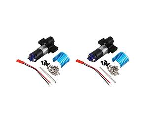 YGBWAOV 2X Boîte de Vitesse D'Inversion de Moteur en Métal de Puissance 370 avec Pièces de Rechange de Voiture pour Le Radiateur RC pour B1 B14 B24 C14 C24 B16 B26 B36 Q60 Noir