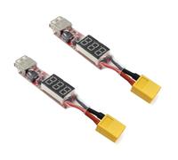 YGBWAOV 2X Convertisseur de Chargeur de Batterie au Lithium Lipo 2S-6S vers USB avec Carte Adaptateur D'Affichage de Tension pour ProtéGer Les FonctionnalitéS du TéLéPhone
