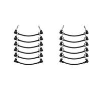 YGBWAOV 2X Cordon de Guitare Sans Bruit de 6 Pouces, Câbles de Pédale de Guitare 1/4 Pouces, Câbles de Patch de Pédale D'Effets D'Instrument pour Pédale de Guitare/Basse