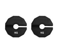 YGBWAOV 2X Gym Micro-Plates Haltère Poids Fractionné Plaques en Caoutchouc Poids Fractionné Plaques Add-on Change Noir 1kg