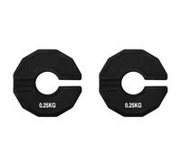 YGBWAOV 2X Gym Micro-Plates Haltère Poids Fractionné Plaques en Caoutchouc Poids Fractionné Plaques Add-on Change Noir 0,25 Kg