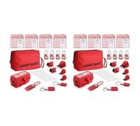 YGBWAOV 2X Kit de Consignation de Verrouillage Électrique, de Moraillons, Verrouillages de Disjoncteur Multipolaires Universels à Pince, Étiquettes LotoLockout