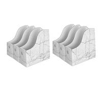 YGBWAOV 2X Porte-Revues En Carton Robuste Boîte de Rangement pour Magazines étanche, Bacs à Livres, Organisateur de Porte-Fichiers de Bureau
