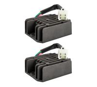 YGBWAOV 2X Universel 4 Fils Pleine Vague Noir Regulateur Redresseur Moto Quad Velo 12V DC