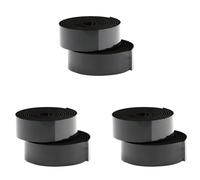 YGBWAOV 3 pièces vélo de Route vélo liège Guidon Barre Grip Wrap Bande + 6 Bouchons de Barre-Noir