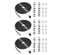 YGBWAOV 3Pcs 5Mx6mm Courroie de Distribution 12Pcs 20 Dents 5mm Diamètre Intérieur Poulie 12Pcs Pignon 12Pcs Tendeur Ressort Torsion 6Pcs Pince et Clé Hexagonale