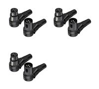 YGBWAOV 3X Connecteur XLR à Angle Droit à 3 Broches Mâle XLR Prise Microphone 3 Broches Câble Audio Amplificateur Audio