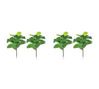 YGBWAOV 4 Pièces Artificiel Violon Feuille Figuier 19,6 Pouces Faux Plantes Ficus Bush pour la Cour de Mariage Décoration Extérieure