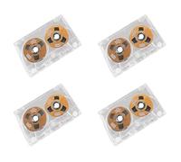 YGBWAOV 4X Boîtier de Couleur Double Face Vide en Métal Mini Peut Enregistrer 55 Minutes de Vide Cassette Vierge, Orange