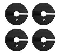 YGBWAOV 4X Gym Micro-Plates Haltère Poids Fractionné Plaques en Caoutchouc Poids Fractionné Plaques Add-on Change Noir 1kg