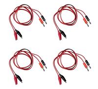 YGBWAOV 4X Pince Crocodile pour Fiche Banane & Cable de Test 90cm 3Ft