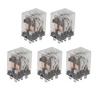 YGBWAOV 5X Bobine DC 12V 10A 240VAC 28VDC Relais Electromagnetique DPDT JQX-13F2Z