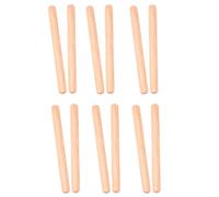 YGBWAOV 6 Paires Bois Claves Instrument de Percussion Musicale Bâtons de Rythme Percussion Bâtons de Rythme Enfants Jouet Musical