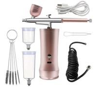 YGBWAOV à Main pour le Maquillage, Ensemble D'Aérographe avec Compresseur, Kit D'Aérographe Électrique, Ensemble D'Aérographe Sans pour la Peinture, Décoration de Gâteaux.