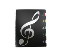 YGBWAOV Classeur de Partitions/Support pour Partitions, Dossier de Choeur Inscriptible et Détachable, 60 Pages, Convient au Format Lettre A4 Noir