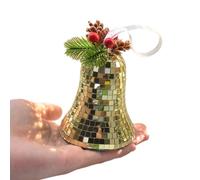 YGBWAOV Décoration de Cloche de Noël Pendentif d'arbre de Noël Pendentif de Cloche de Miroir en Mosaïque de Noël Décoration de Noël pour A