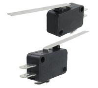 YGBWAOV Droites longues levier de charniere 3 Pins base NO NC momentanee micro-type Switch 2 Pcs