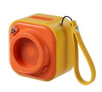 YGBWAOV Enceinte Bluetooth Jaune en Forme de Caméra Rétro, Subwoofer Portable sans pour Extérieur.