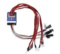 YGBWAOV Ensemble D'Éclairage LED pour Voiture RC avec 12 Lumières, Système D'Éclairage pour Simulation de Clignotement pour Voiture RC 1/10 1/8, Accessoire D'Éclairage pour Voiture et Camion RC