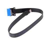 YGBWAOV Extension PC USB 3.0 Type-C vers Interne Type-E 19/20P FPC Flat Ribbon Cable, ITX/ATX
