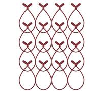 YGBWAOV Flexibles de 20 Pouces, 16 Pièces de de Guirlande de Noël Rouges Réutilisables pour Rampes, Décoration Intérieure et Bricolages de Vacances.