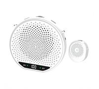 YGBWAOV Haut-Parleur sans Bluetooth 2.4G Little Bee avec Bouton Magnétique Type Lavalier pour Enseignant, Guide, Centre Commercial, Blanc.