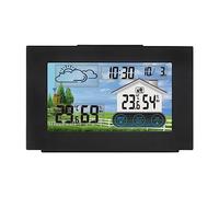 YGBWAOV Horloge Météorologique à Écran Numérique Horloge Multifonction avec Capteur de Température et D'Humidité pour L'Intérieur et L'Extérieur