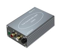 YGBWAOV Isolateur Audio 2 Filtre de Réduction de Bruit Éliminateur Audio, Filtre Isolant de Bruit pour Cinéma Audio Stéréo Gris Argenté