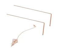 YGBWAOV Kit de Détecteur de Métaux, Lot de 3 de Radiesthésie en Cuivre + Pendule pour la Divination par L'Eau, la Sorcellerie et la Guérison Énergétique