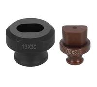 YGBWAOV Kit de Perforation Électrique avec Matrice de Perforation Hydraulique, Trou Ovale de 14x20mm, Acier 40Cr pour Machines -20 et JP-20, 13x20.