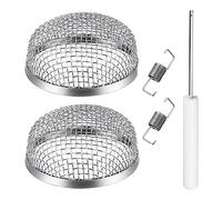 YGBWAOV Lot de 2 Moustiquaires Volantes en Acier Inoxydable pour Grille D'Aération de Four de Camping-Car avec Outils, Accessoires de Remplacement de Camping