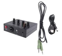 YGBWAOV MIC-60 Égaliseur 3 Bandes Préampli Micro Équilibré Préamplificateur de Microphone avec Câble CC et Câble 3,5 mm Facile à Utiliser