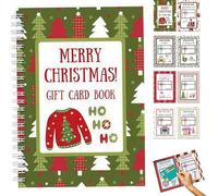 YGBWAOV Noël, Livre de Cartes-Cadeaux à Reliure Spirale, Livre de Cartes-Cadeaux de Survie Universitaire, Cadeau de Noël Personnalisé à Faire Soi-Même pour la Famille et Les Amis