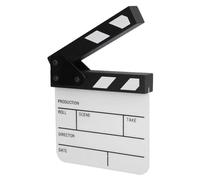 YGBWAOV Planche à Découper d'action, Clap de Film Acrylique Effaçable à Sec, Taille Compacte, Film Télévisé, Réalisateur de Film, Coupe Scène d'action, Planche à Clap