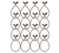 YGBWAOV pour Guirlande de Noël, 16 Attaches Torsadées Flexibles et Réutilisables de 50 cm (20 Po) pour Rampes D'Escalier, Décoration Intérieure et Bricolages de Noël, Marron