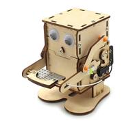 YGBWAOV Robot Mangeant des Pièces de Monnaie en Bois, Modèle de Bricolage, Enseignement, Kit de Projet de Tige d'apprentissage, Jouet Éducatif 1 Ensemble
