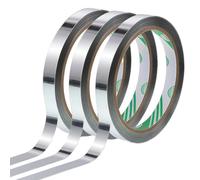 YGBWAOV Rubans Miroirs Décoratifs 1,5 cm - Miroir Métallique Argenté 3 Rouleaux Film Polyester Métallisé Auto-Adhésif pour Artisanat