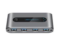 YGBWAOV Sélecteur USB Partage D'Imprimante USB3.0 à Deux Entrées et Quatre Sorties 2 Ordinateurs Partagent 4 Périphériques USB