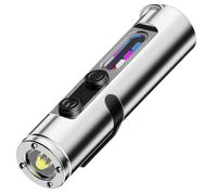 YGBWAOV TACLIMM Ultimate Rechargable Lampe de Poche 500 Lumens Pocket Étanche Keychain Survival Light Silver