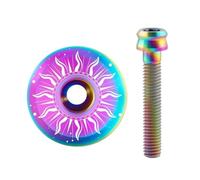 YGBWAOV Titanium Alloy Top Top Cap Bike Headset Couverture pour Les Vélos de Montagne Couverture du Casque de Vélo pour Les Vélos de Montagne B