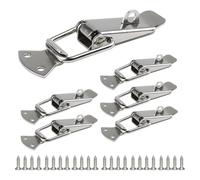 YGBWAOV Verrou à Bascule à Ressort en Acier Inoxydable 10 Pièces - Verrou à Bascule à Ressort avec Trou pour pour Armoire et Caisse en Bois Moyen.