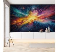 YGcegcia Papier Peint 250x175 cm Univers Galaxie Nébuleuse Space Papier Peint Panoramique Intissé Ciel étoilé Mystique Paysage Tapisserie Photo Décoration Murale pour Salon Chambre Bureau