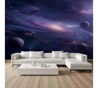YGcegcia Papier Peint Panoramique Galaxie Système Solaire Univers Papier Peint Intissé Planète Ciel étoilé Corps Céleste Tapisserie Décoration Murale 3D pour Meuble Salon Chambre Bureau 100x70 cm