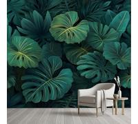 YGcegcia Papier Peint Panoramique Monstera Feuilles Plante Tropical Papier Peint Intissé Jungle Botanique Forêt Tapisserie Photo Décoration Murale pour Salon Chambre Bureau 400x280 cm