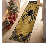 YGcegcia Tapis de Couloir Horreur Araignée Halloween Toile d'Araignée 80x300cm Tapis de Passage Lavable Mystique Insecte Paillasson Couloir AntidéRapant Doux Descente de Lit Chambrel Cuisine Salon