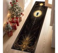 YGcegcia Tapis de Couloir Long Araignée Toile d'Araignée Or Noir Tapis de Passage Gothique Mystique Vintage Paillasson Couloir 60x120 cm Descente de Lit Lavable AntidéRapant Doux Interieur Chambrel