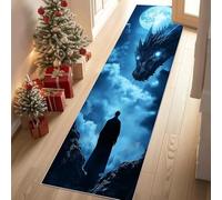 YGcegcia Tapis de Couloir Long Fantastique Dragon Mystique Personnage Tapis de Passage Science Fiction Lune Paillasson Couloir 60x180 cm Descente de Lit Lavable Doux Interieur Chambrel Mangerd Salon